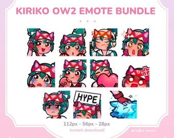 MEGA PAKIET KIRIKO: Emotikony Discord / Twitch, Emotikony do transmisji strumieniowej YouTube ~ Pakiet Emotikony do transmisji strumieniowej Gry