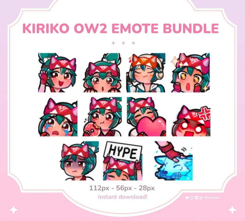 KIRIKO MEGA BUNDLE: Discord Emotes / Twitch, YouTube Streaming Emotes Stream Emotes Pack Games image 1