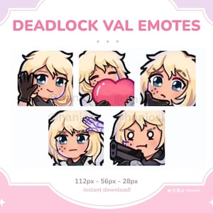 VALORANT DEADLOCK EMOTES: Valorant Twitch and Discord Emotes, Twitch Emotes For Streaming, live streaming, Perfect for gamers