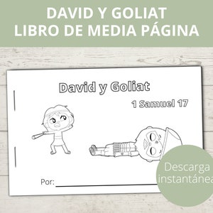 En español, David and Goliath Book, historia bíblica en español, David and Goliath Craft, Bible Story Coloring Pages, David y Goliat