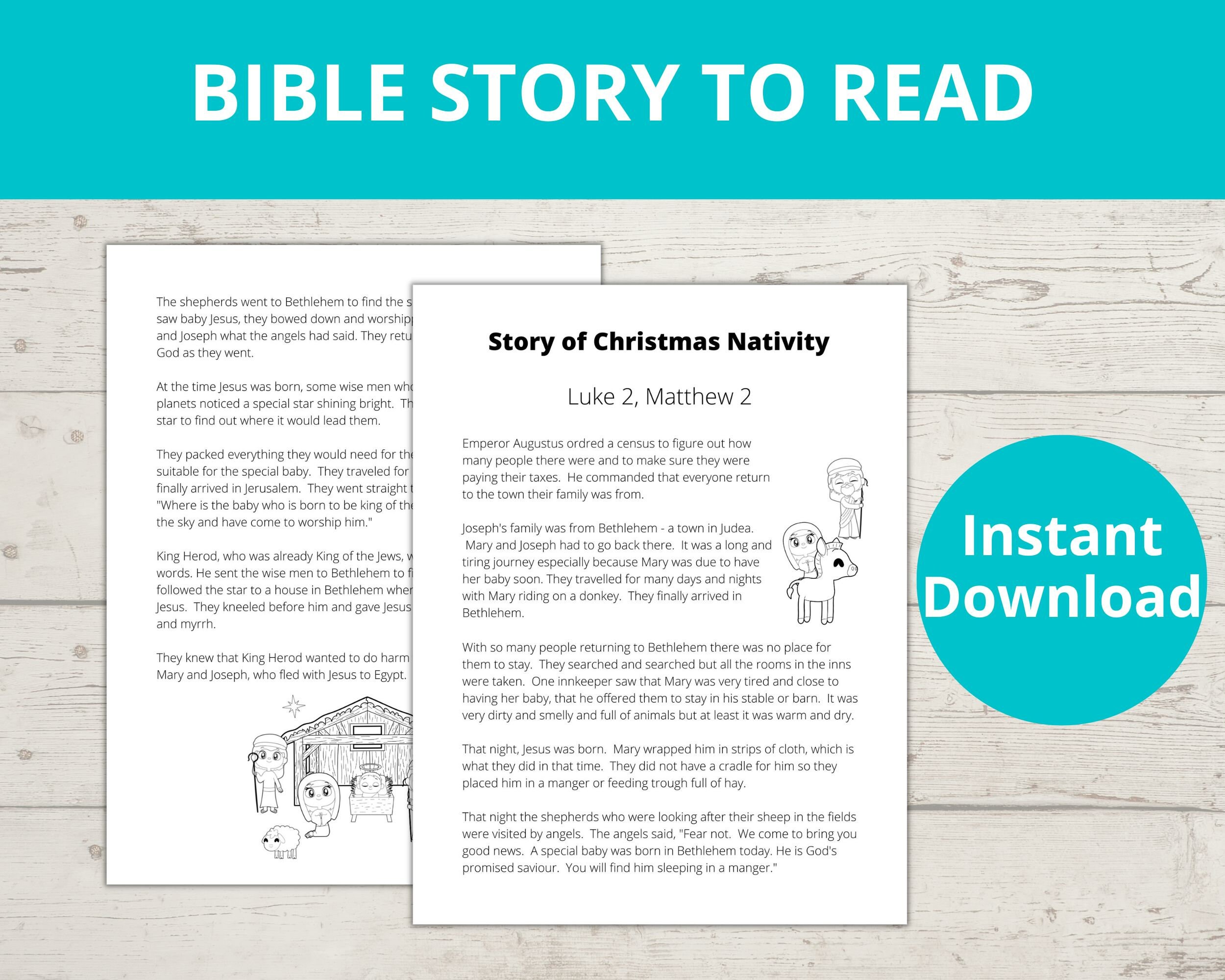 Christmas Nativity, Bible Story Activities, Sunday School Craft ...