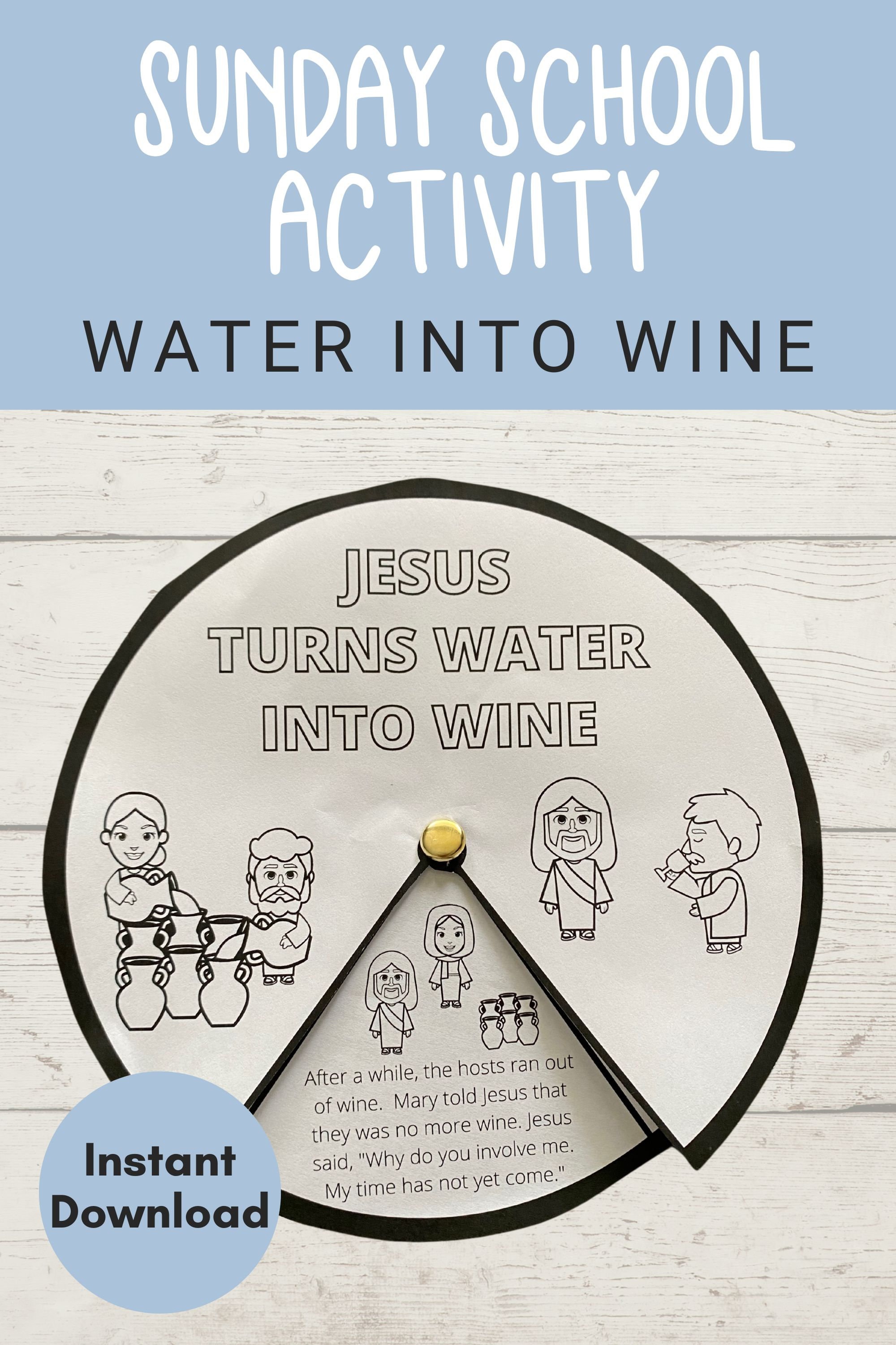 Water Into Wine, Bible Crafts for Kids