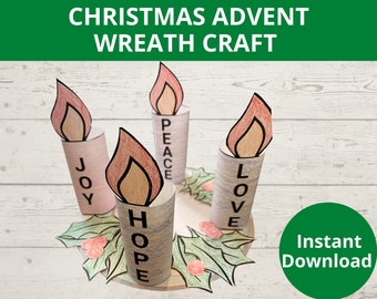 Christmas Advent Wreath, Paper Advent Activities, Catholic Advent Wreath,  Advent Coloring page, Catholic Christmas Candles