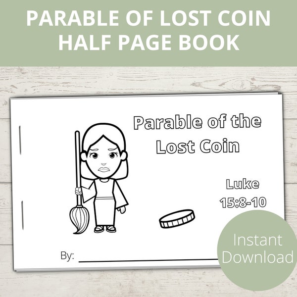 Parable of the Lost Coin, Sunday School Crafts, Jesus Parables, Jesus Teacher, Preschool Bible Activities, Mini Booklet, Bible Story