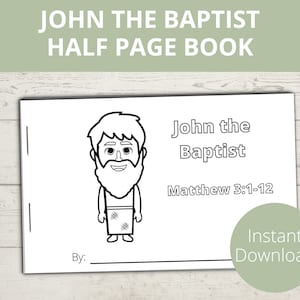 John the Baptist Craft, Sunday School Craft, John Baptist, Matthew 3, Homeschool Bible Worksheets, Preschool Bible Lesson