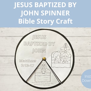 Jesus Baptism, John the Baptist Jesus, Bible Story Printable, Sunday School Activities, Homeschool Bible Worksheets, Kids Bible Craft
