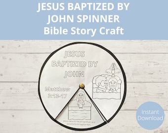 Jesus Baptism activity, Jesus Baptized Craft, John the Baptist, Preschool Bible Craft,  Sunday School Preschool Activities, Baptism Craft