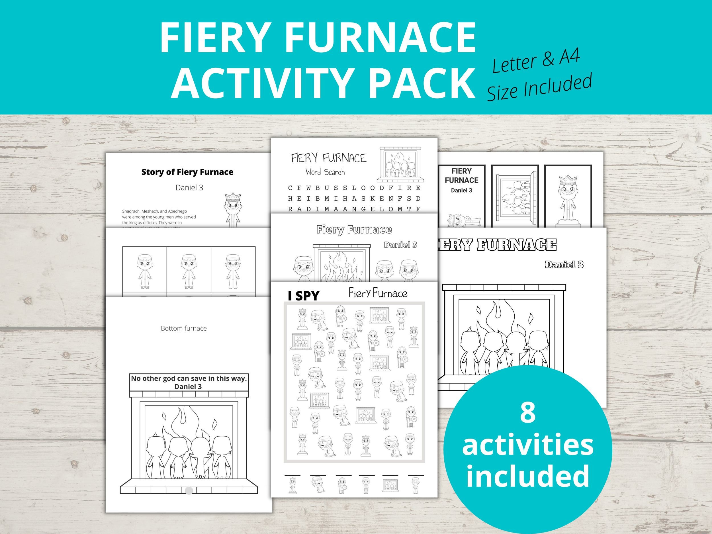 Fiery Furnace Bible Story Activities, Sunday School Crafts, Activity ...