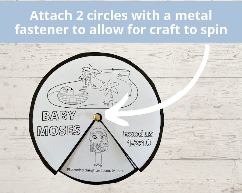 Baby Moses Sunday School Craft, Bible Story Activities for Kids, Moses