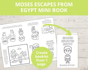 Leçons de la Bible sur Moïse, Bible pour enfants d'âge préscolaire, Moïse s'évade d'Egypte, feuilles d'exercices bibliques pour l'école à la maison, histoires bibliques pour enfants, travaux manuels d'école du dimanche,