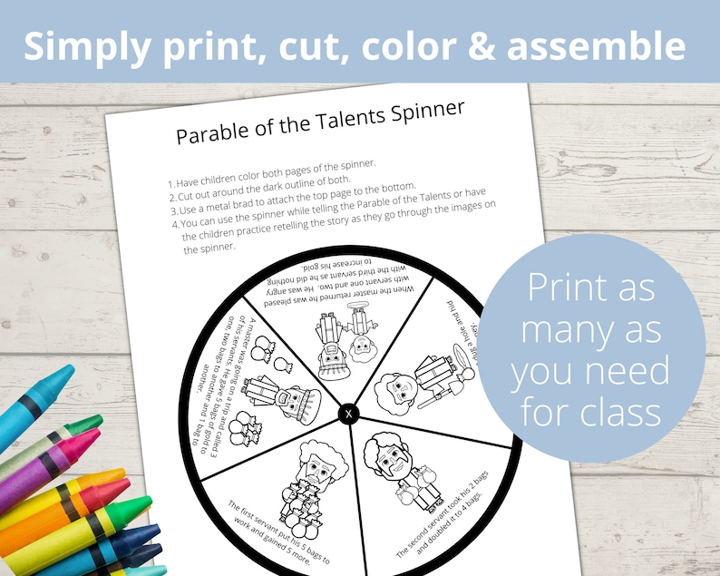 Parable Of The Talents Jesus Teaching Bible Story Activity Etsy