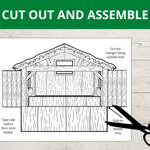 Christmas Nativity Scene Cut Outs, Printable Nativity Craft, Nativity for Kids, Christmas ...