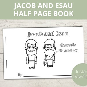 Jacob and Esau, Isaac and Rebekah, Sunday School Crafts, Preschool Bible Activities, Mini Booklet, Bible Story Printable, Homeschool Bible