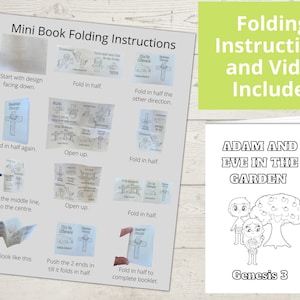 Adam and Eve Bible Story Activity, Sunday School Craft, Printable Mini ...