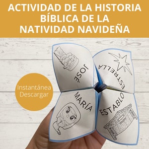 En español, Nacimiento de Jesus, Natividad set, Actividade de Navidad PDF, Christmas Crafts Kids, Bible Crafts for Children