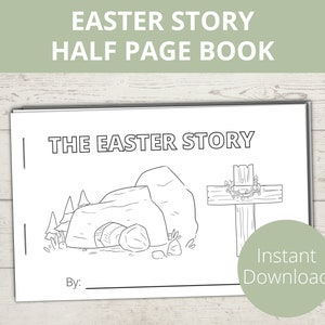 Easter Story Printable for Kids, Jesus on the Cross Craft, Story of Easter for kids, Sunday School Craft, Preschool Bible Lesson