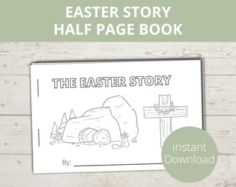 Easter Story Printable for Kids, Jesus on the Cross Craft, Story of Easter for kids, Sunday School Craft, Preschool Bible Lesson