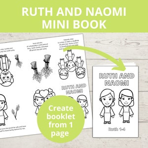 Ruth and Boaz, Ruth and Naomi Bible, Preschool Bible, Homeschool Bible Worksheets, Ruth Bible, Bible Story for Kids, Sunday School Crafts