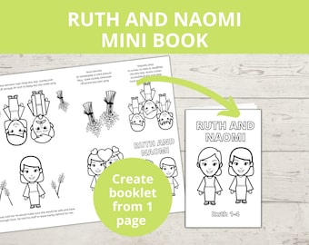 Ruth and Boaz, Ruth and Naomi Bible, Preschool Bible, Homeschool Bible Worksheets, Ruth Bible, Bible Story for Kids, Sunday School Crafts