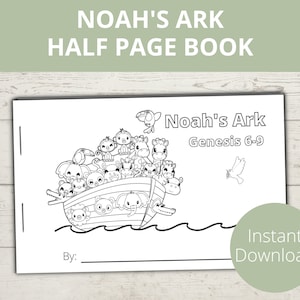 Noahs Ark Craft, Noahs Ark Coloring Pages, Sunday School Craft, Bible Book, Preschool Bible Lesson, Noah and the Ark, Mini Book