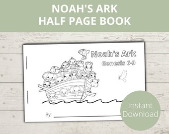 Noahs Ark Craft, Noahs Ark Coloring Pages, Sunday School Craft, Bible Book, Preschool Bible Lesson, Noah and the Ark, Mini Book