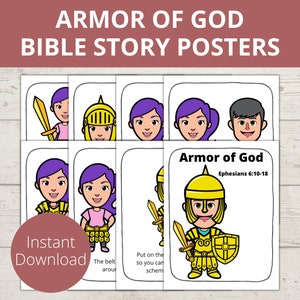 Pósteres de la armadura de Dios, historias bíblicas para imprimir, páginas para colorear de la Biblia para niños, pónganse toda la armadura de Dios, tablón de anuncios de la iglesia