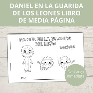 En español, Daniel en la Guarida del León, historia bíblica en español, Daniel in Lion&#39;s Den, Bible Story Coloring Pages, Mini Books