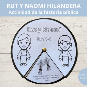 Rut y Noemí en español, Rut y Booz, Ruth y Naomi, Actividades de la escuela dominical, Manualidades bíblicas para niños, Biblia de Ruth, Hojas de trabajo bíblicas para educación en el hogar