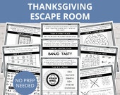 Thanksgiving Escape Room, Thanksgiving Games Printable, Escape Room Kids, Holiday Escape Rooms, Thanksgiving Puzzle, Family Game Night