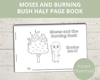 Moses and the Burning Bush, Sunday School Craft, Moses craft, Bible Story Activity, Homeschool Activities, Preschool Bible Lesson