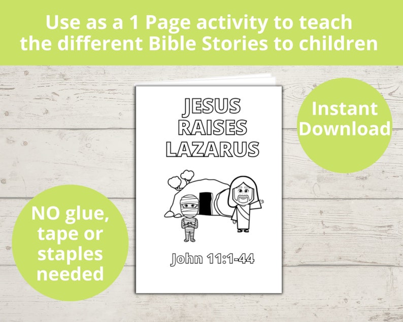 Raising of Lazarus Sunday School Craft, Lazarus Tomb, Printable Mini ...