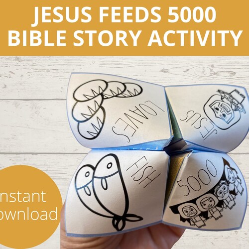 Jesus Feeds 5000 Bible Story Activity Sunday School Craft Etsy