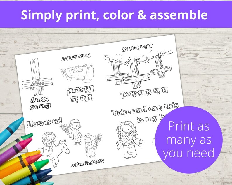 Easter Story Activity for Kids, Easter Mini Book, Sunday School Craft ...