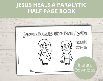 Jesus Heals Paralyzed Man, Sunday School Craft, Miracles of Jesus, Mark 2, Morning Basket, Preschool Bible Activity, Jesus Miracles