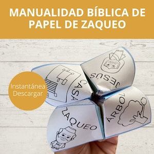 Zacchaeus Sitting in a Tree Craft, En español, Historia bíblica Actividad, Bible Story Craft, Manualidad bíblica de Zaqueo, Adivino de papel