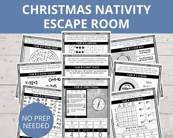 Bible Escape Room, Escape Room Kids, Christmas Nativity Game, Christmas Escape Room, Family Game Night, Sunday School Activities