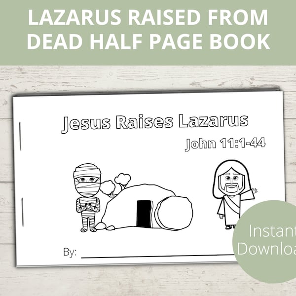 Jesus Raises Lazarus, Miracles of Jesus, Sunday School Crafts, Lazarus Craft, Bible Story Activity, Preschool Bible, Resurrection of Lazarus