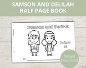 Samson and Delilah, Samson Bible Activities, Homeschool Bible, Mini Booklet, Sunday School Crafts, Preschool Bible Activities, Bible Story