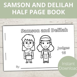 Samson and Delilah, Samson Bible Activities, Homeschool Bible, Mini Booklet, Sunday School Crafts, Preschool Bible Activities, Bible Story