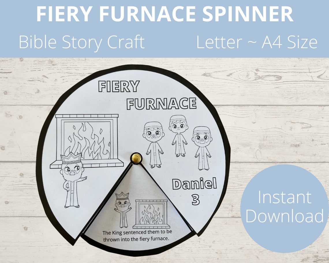Fiery Furnace Sunday School Activity Shadrach Meshach and - Etsy