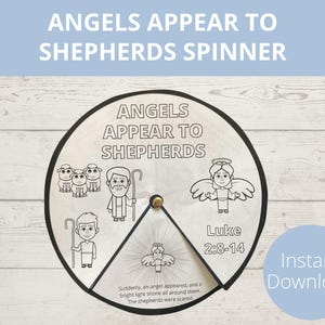 Angels Appear to Shepherds, First Christmas, Christmas Nativity, Bible Story Crafts, Bible Crafts for Kids, Sunday School Craft, Baby Jesus