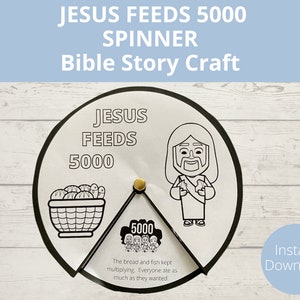 Jesus feeds 5000 Craft, Loaves and Fishes, Bible Activities for Kids, Jesus Miracle, Jesus Feeds the 5000, Bible crafts for kids