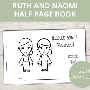 Ruth and Naomi, Ruth and Boaz, Mini Booklet, Sunday School Craft, Homeschool Bible, Where you go I will go, Preschool Bible Activity