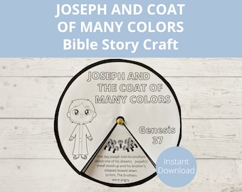 Joseph and Coat of Many Colors, Story of Joseph, Sunday school Craft, Bible Story Activities, Bible Printable, Homeschool Activity