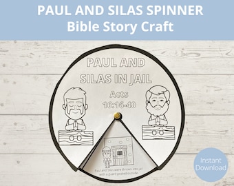 Paul and Silas Craft, Sunday School Activities, Kids Bible Craft, Bible Story Printable, Acts 16, Homeschool Bible Worksheets