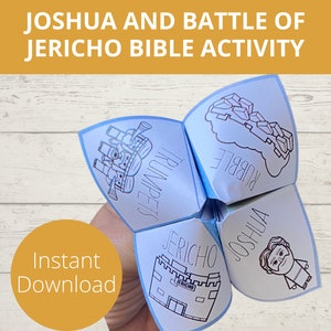 Joshua and Jericho, Battle of Jericho Craft, Fortune Teller, Cootie Catcher, Sunday School Lesson, Bible Story crafts, VBS
