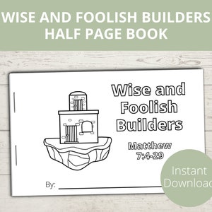 Build your House on the Rock, Wise and Foolish Builders, Sunday School Craft, Parables of Jesus, Preschool Bible Lesson, Jesus teaching