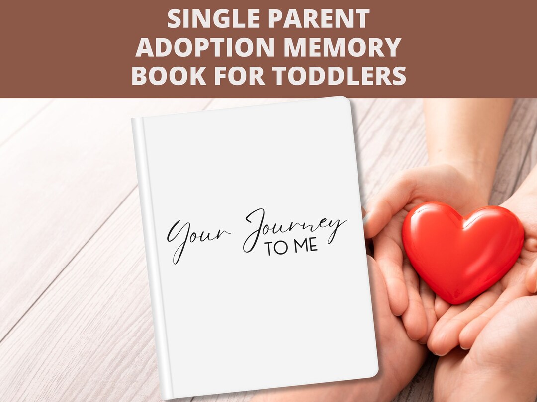 Single Parent Adoption Memory Book, Adoption Baby Book, Solo Parent