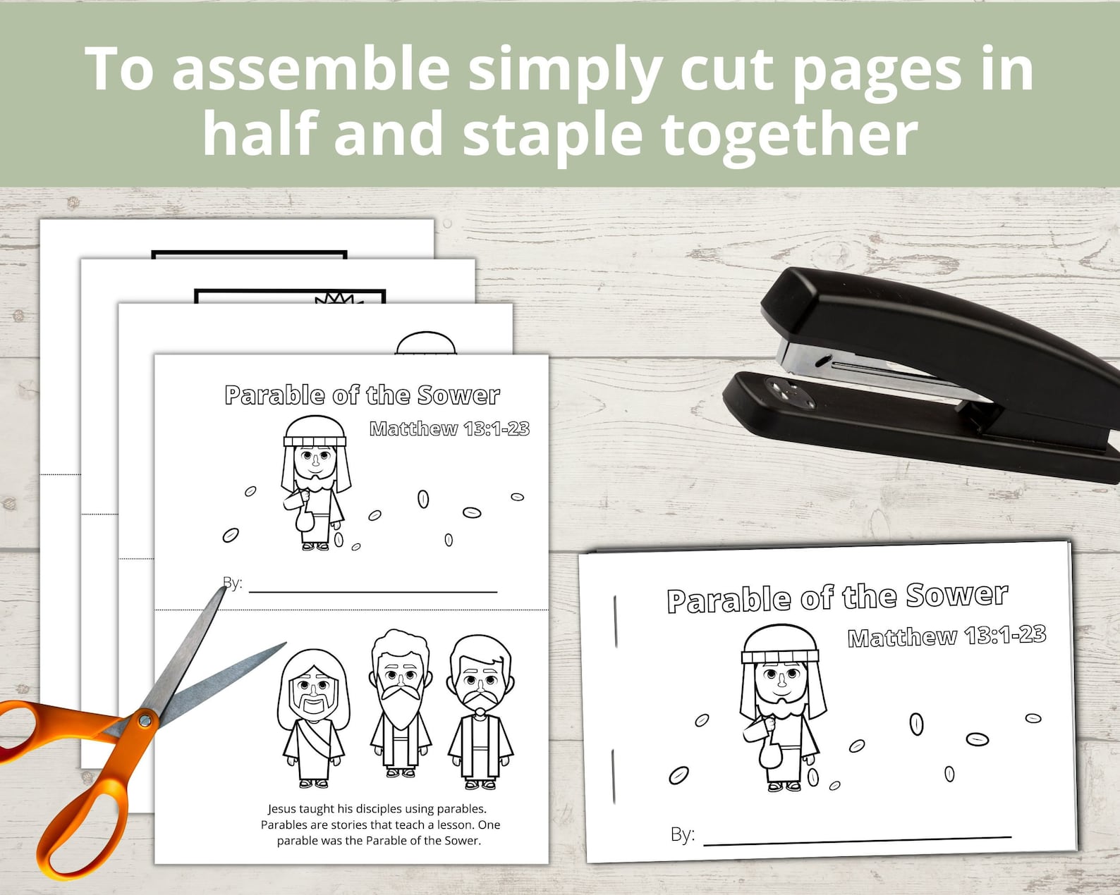 Parable of the Sower, Preschool Bible Lesson, Parables of Jesus, Sunday