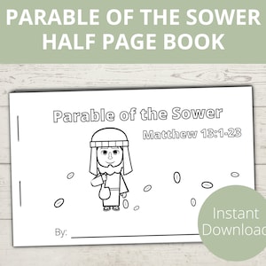 Parable of the Sower, Preschool Bible Lesson, Parables of Jesus, Sunday School Craft, Matthew 13, Bible Story Printable